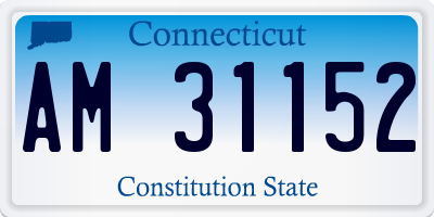 CT license plate AM31152
