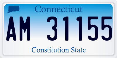 CT license plate AM31155