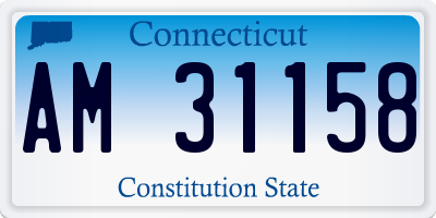CT license plate AM31158