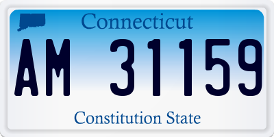 CT license plate AM31159
