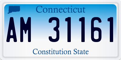 CT license plate AM31161