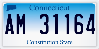 CT license plate AM31164