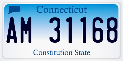 CT license plate AM31168