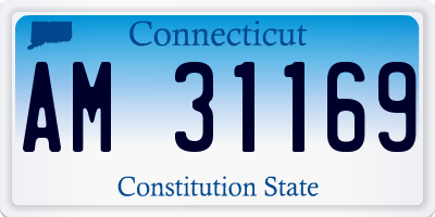 CT license plate AM31169
