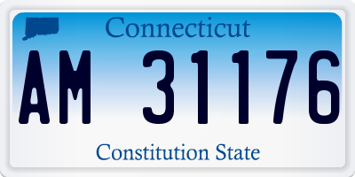 CT license plate AM31176