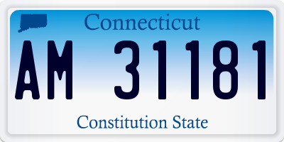 CT license plate AM31181