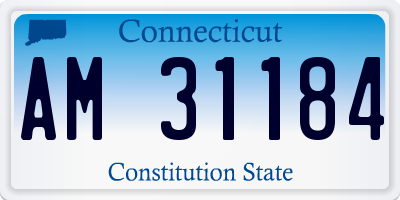 CT license plate AM31184