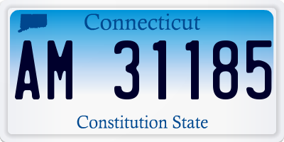 CT license plate AM31185