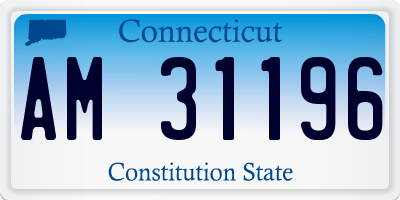 CT license plate AM31196