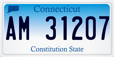CT license plate AM31207
