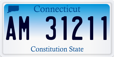 CT license plate AM31211