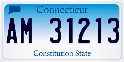 CT license plate AM31213