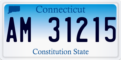 CT license plate AM31215
