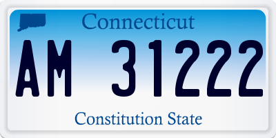 CT license plate AM31222