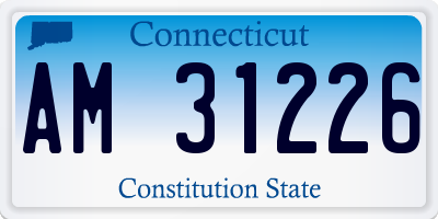 CT license plate AM31226