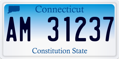 CT license plate AM31237