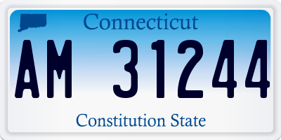 CT license plate AM31244