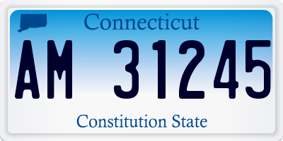 CT license plate AM31245