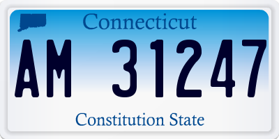 CT license plate AM31247