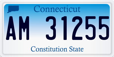 CT license plate AM31255