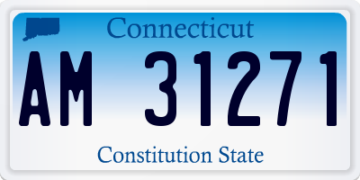CT license plate AM31271