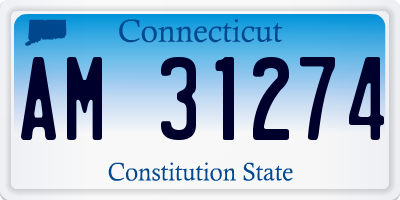 CT license plate AM31274