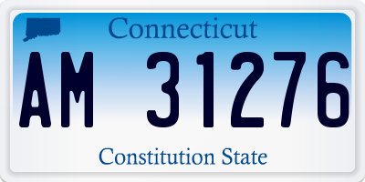 CT license plate AM31276
