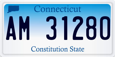 CT license plate AM31280