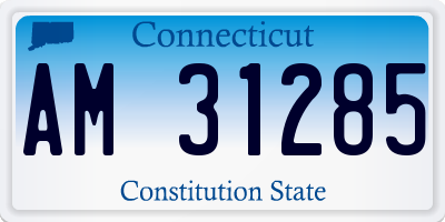 CT license plate AM31285