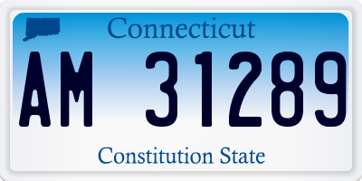 CT license plate AM31289