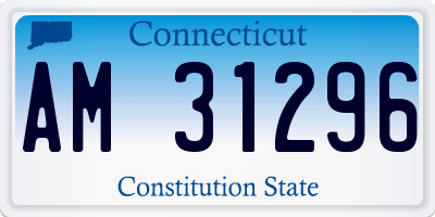 CT license plate AM31296