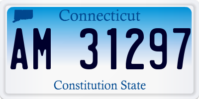 CT license plate AM31297