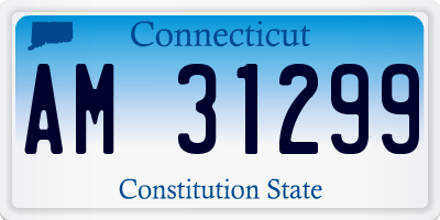 CT license plate AM31299