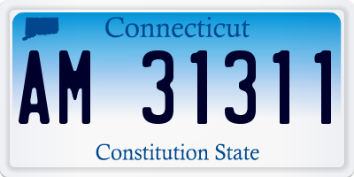 CT license plate AM31311