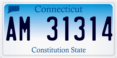 CT license plate AM31314