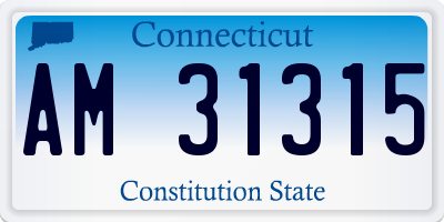 CT license plate AM31315