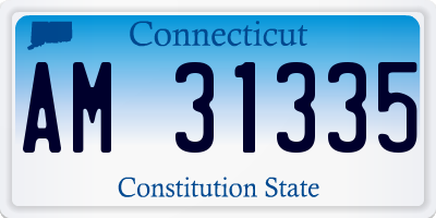 CT license plate AM31335