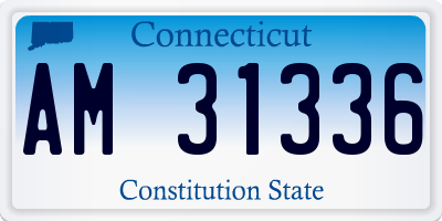 CT license plate AM31336
