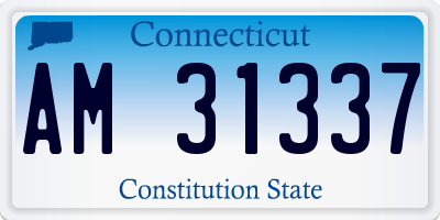 CT license plate AM31337