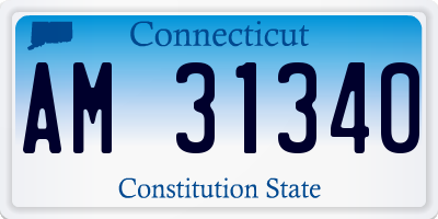 CT license plate AM31340