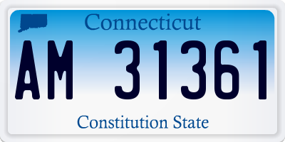CT license plate AM31361