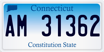 CT license plate AM31362