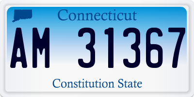 CT license plate AM31367