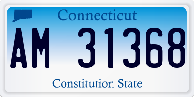 CT license plate AM31368
