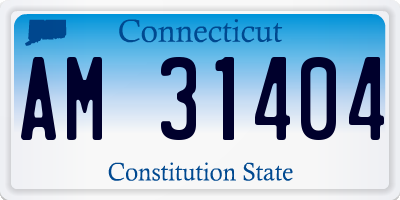 CT license plate AM31404