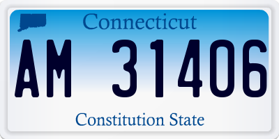CT license plate AM31406