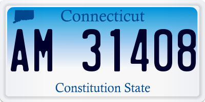 CT license plate AM31408