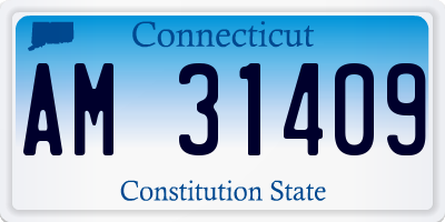 CT license plate AM31409