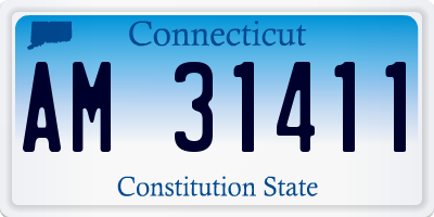 CT license plate AM31411