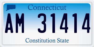 CT license plate AM31414